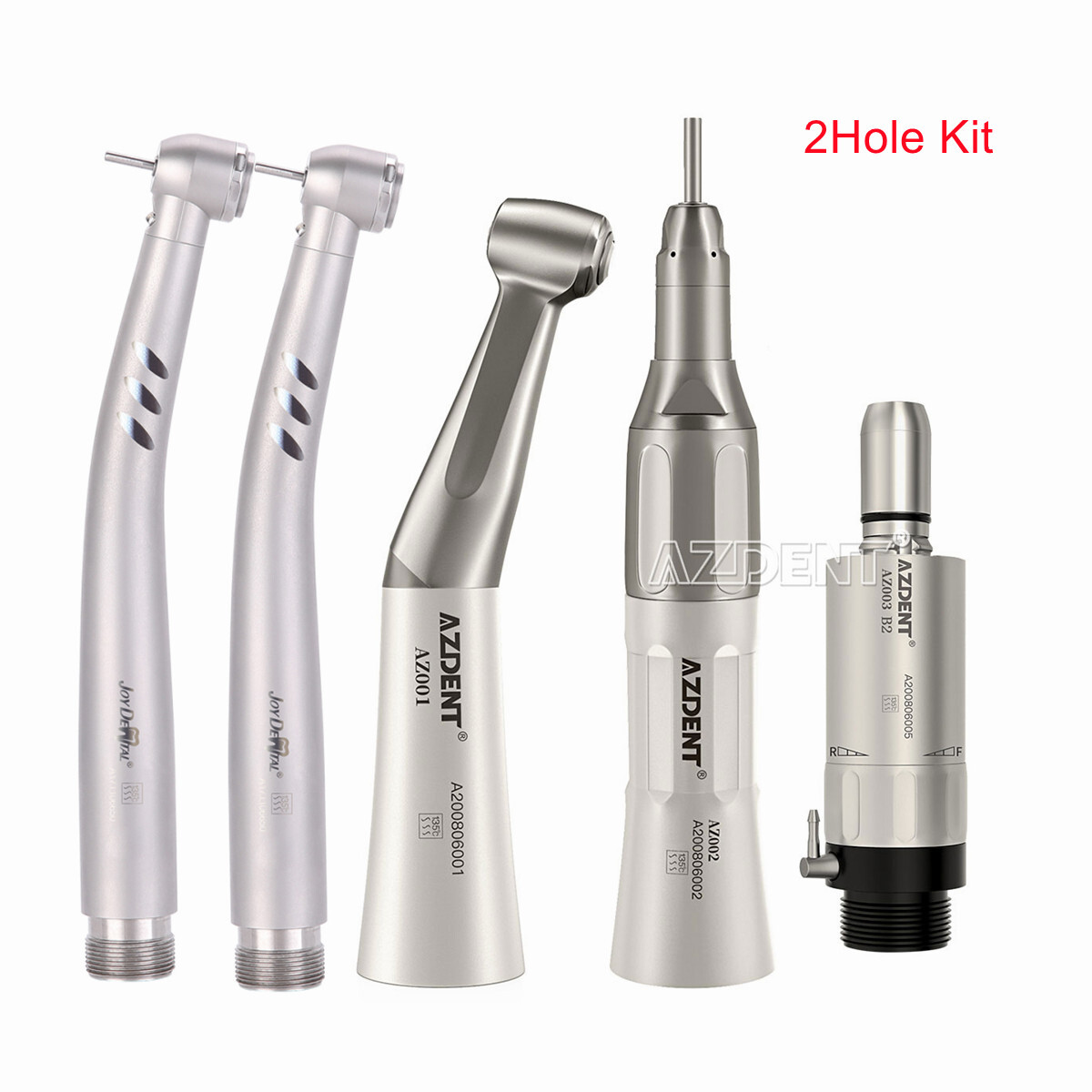 AZDENT Dental E-generator LED High Speed/Slow Low Speed Handpiece Kit 4H/2H