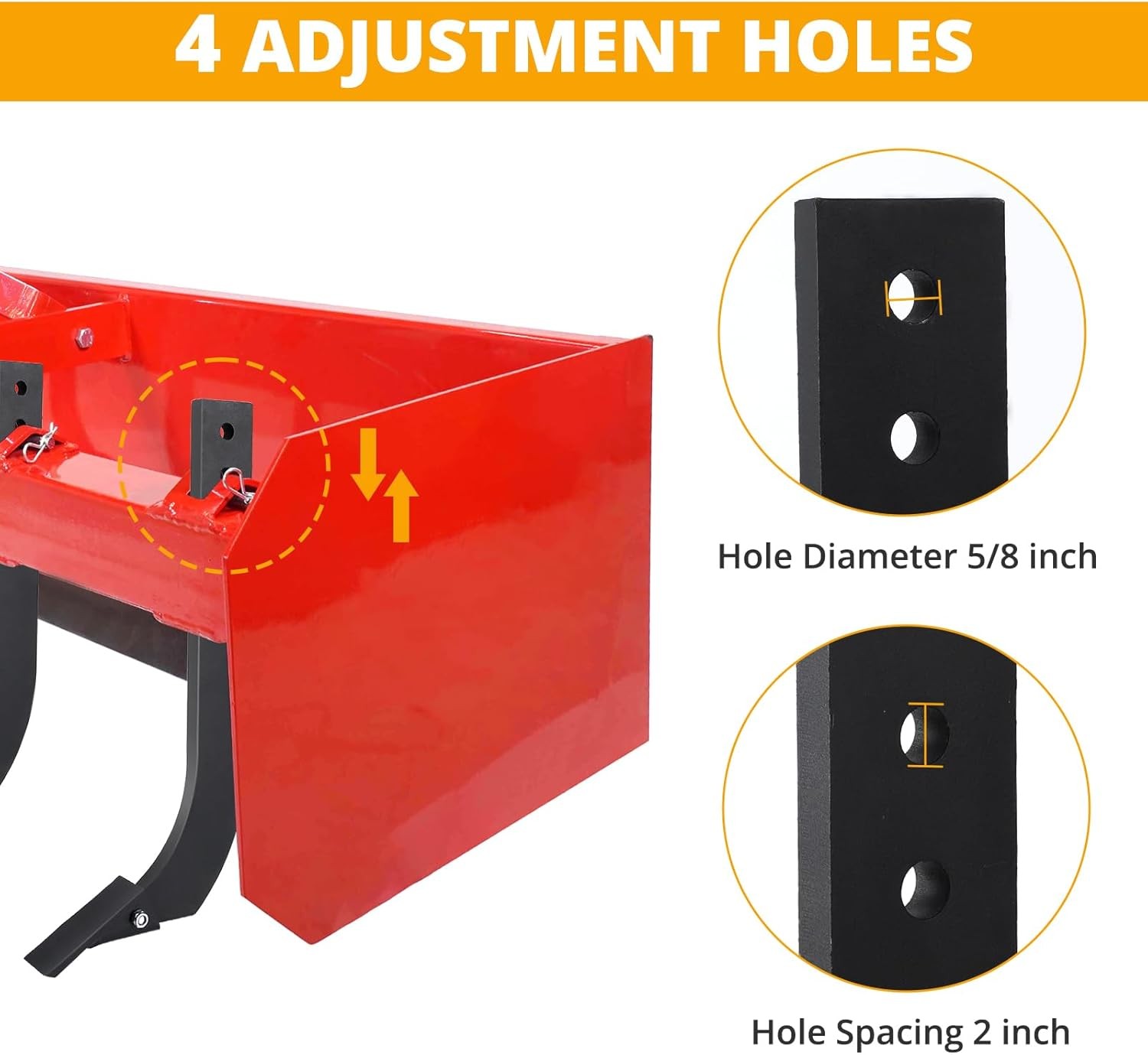 18″ Ripper Box Blade Shank w/ Black Powder Anti-Rust Finish for Plowing,Digging