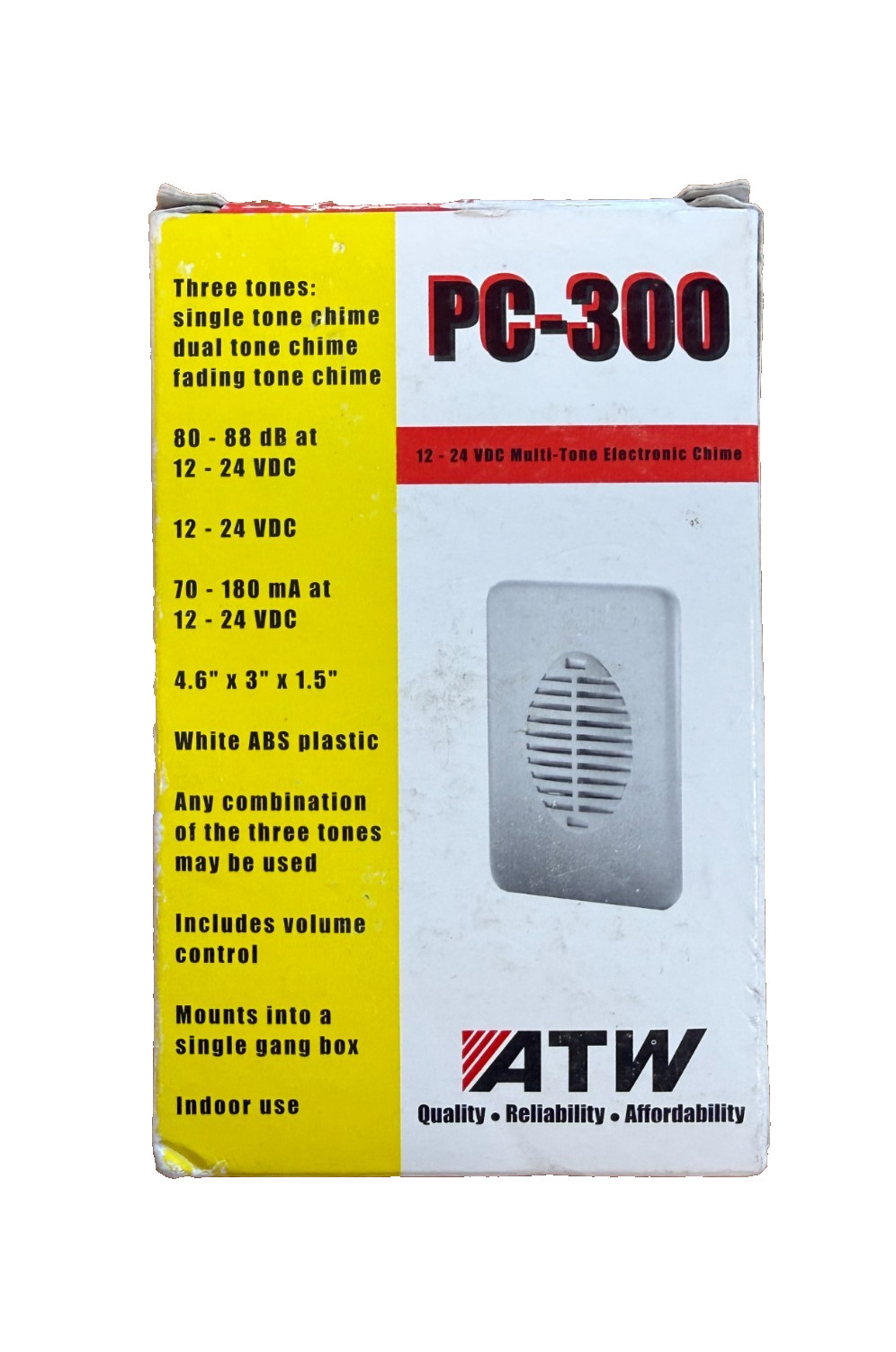 ATW Security PC-300 12 – 24 VDC Multi-Tone Electronic Chime