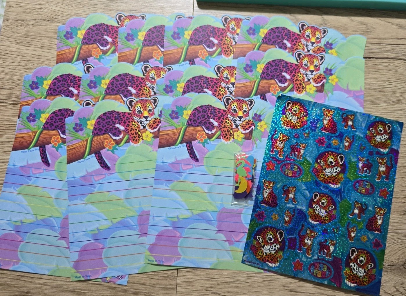 Vintage Lisa Frank Hunter The Tiger Mini Stationary Organizer *Rare* Lots Inside