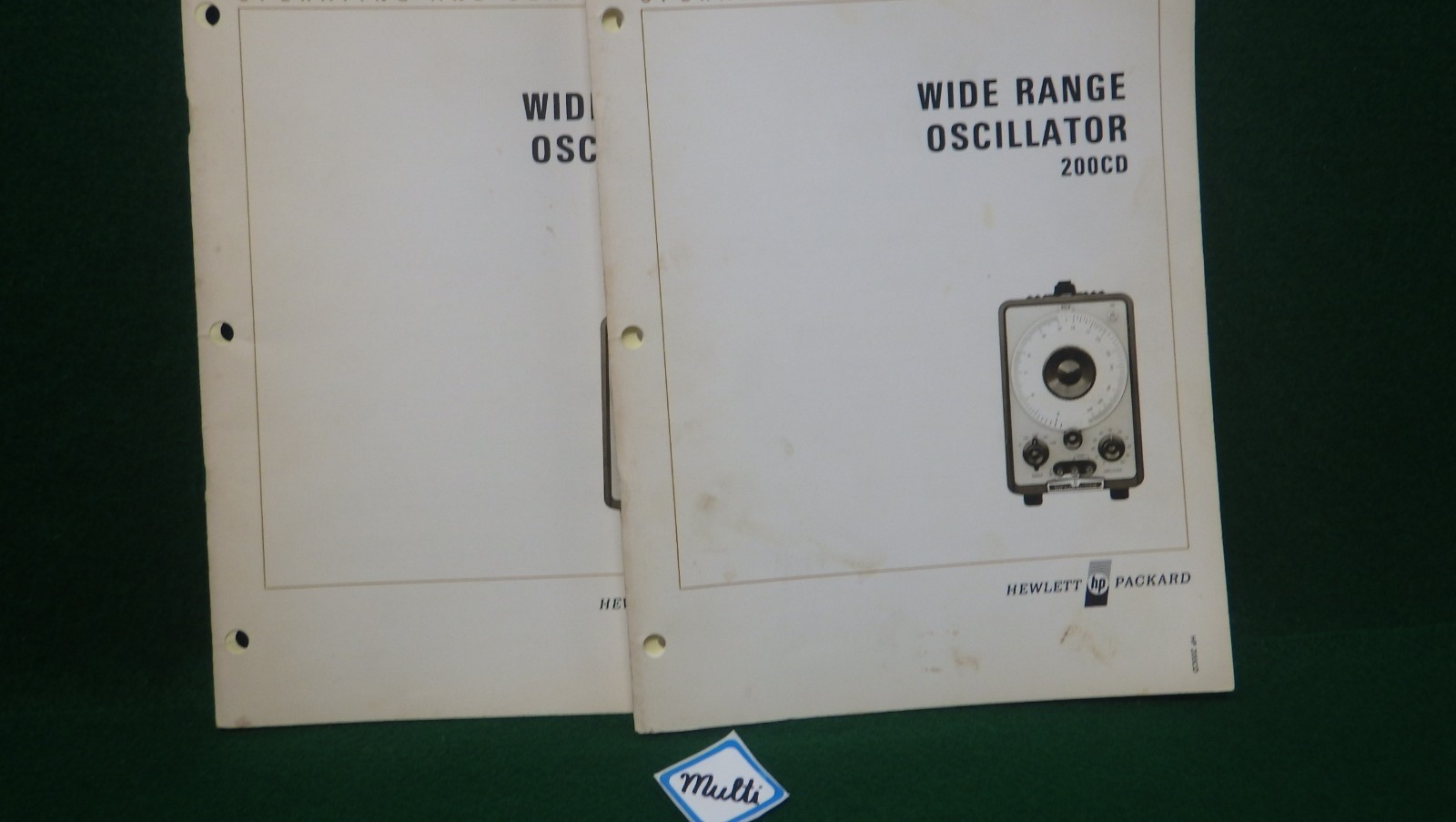 HP 200CD Wide Range Oscillator Operating and Service Manual