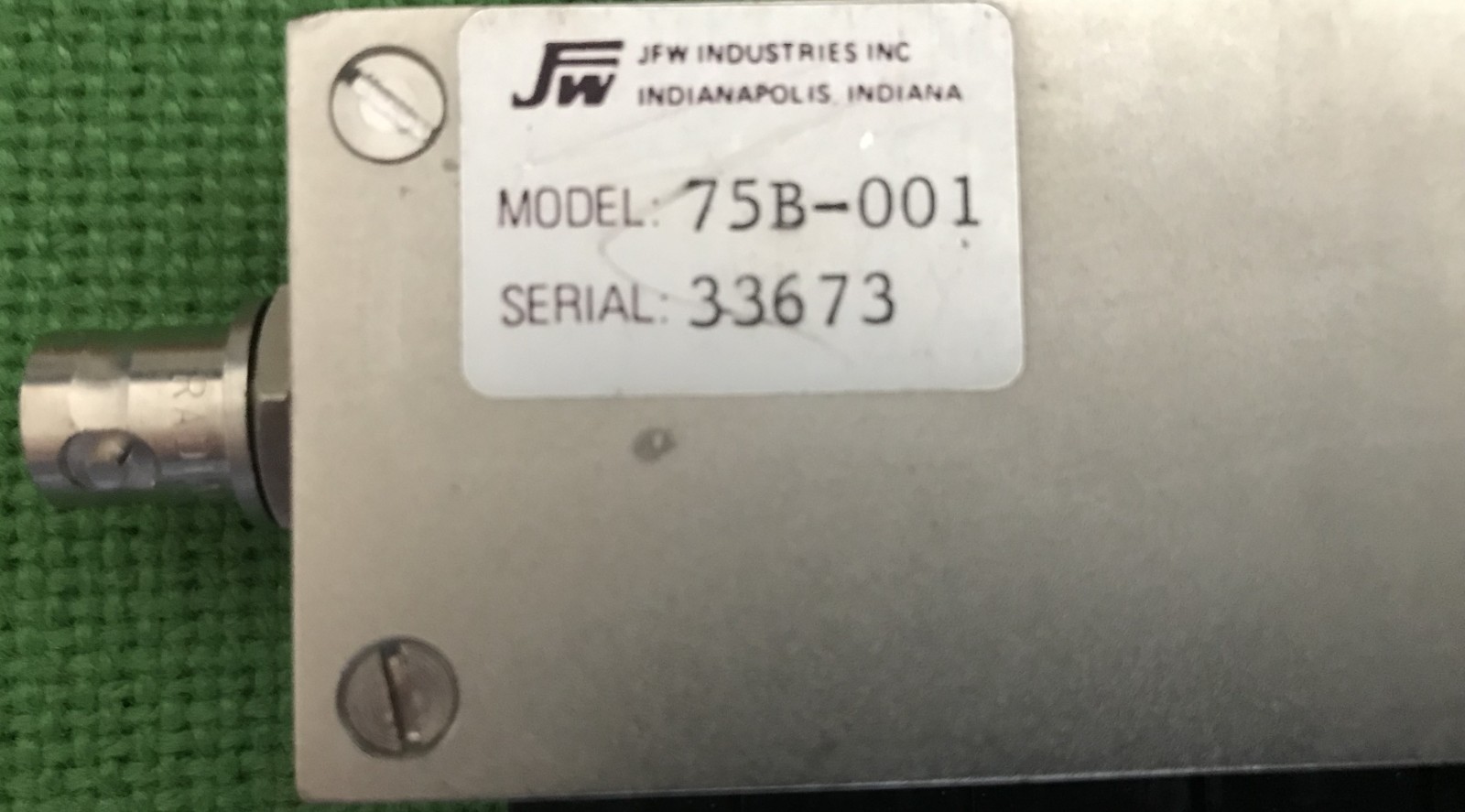 JFW 50B-001 50 Ohm Pushbutton Attenuator DC-750 MHz 0-65dB x 1dB |