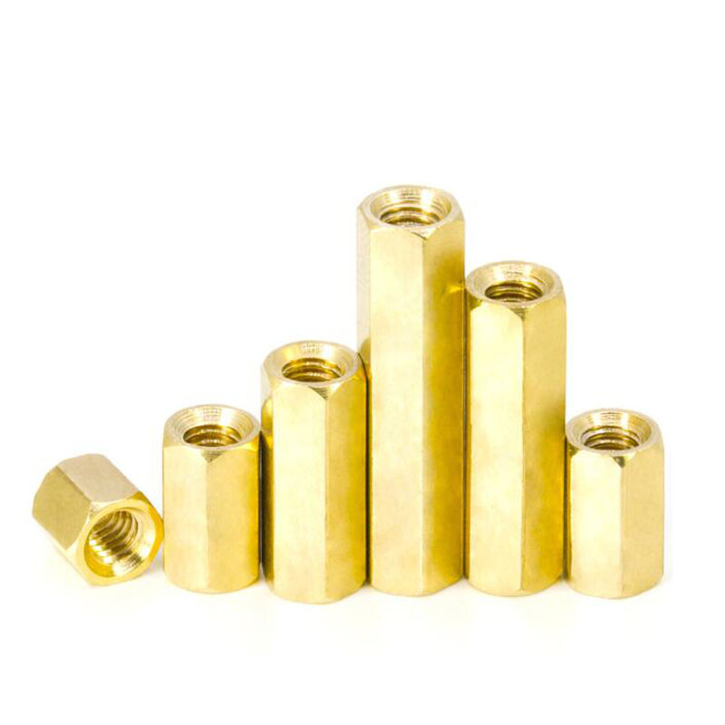 M8/Pitch 1.25mm Brass Hex Nut Hexagon Long Coupling Connector Stud Standoff丨S=13