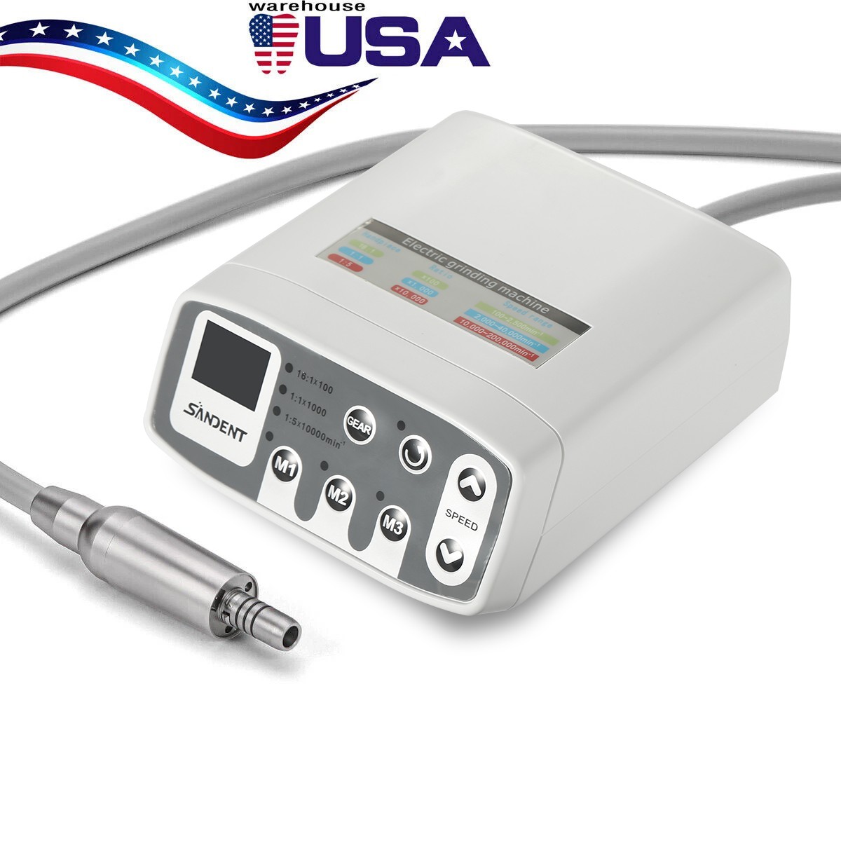 SANDENT Dental Brushless LED Electric Micro Motor Fit 1:1/1:5/16:1 Handpiece US