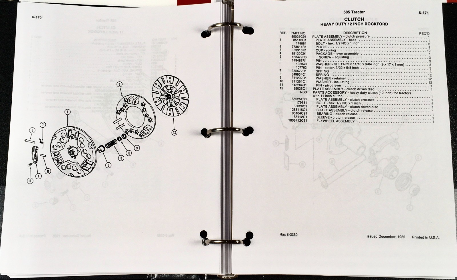 Case IH 585 Tractor Service Manual Parts Catalog Repair Shop Set Workshop Book