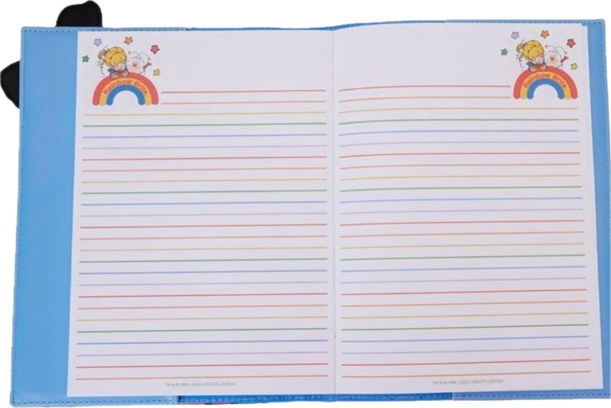 Loungefly Rainbow Brite Faux Leather Journal Notebook Lined Pages Zipper Pocket