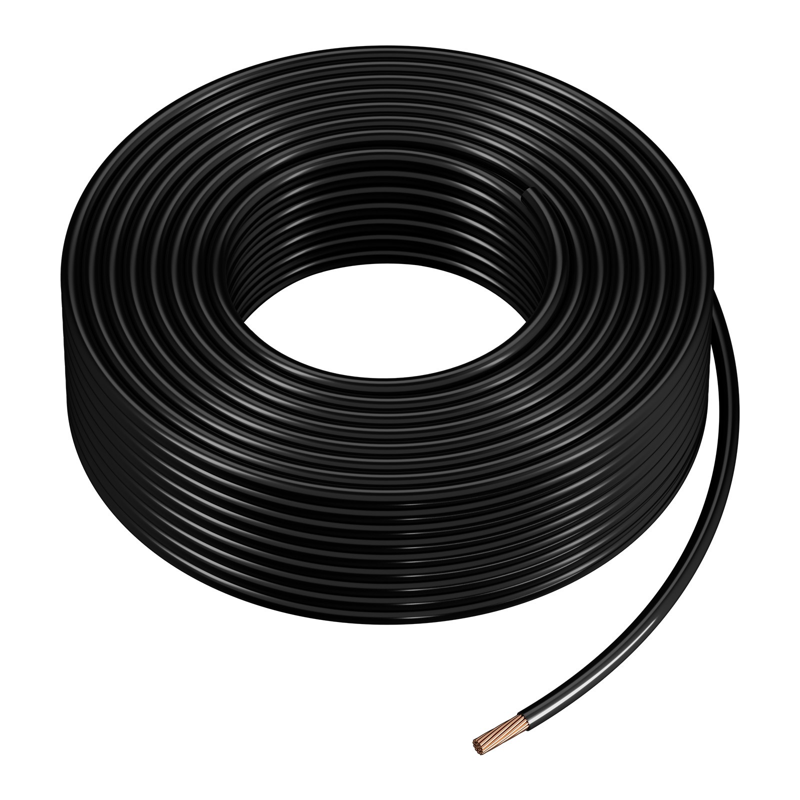VEVOR 4 AWG THHN Wire 19-Stranded Black Copper Building Wire Nylon Jacket 175 ft