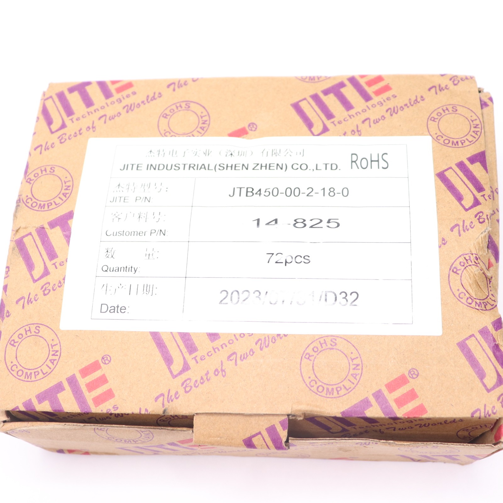 (72-Pk) JITE Terminal Block 14-825 JTB450-00-2-18-0