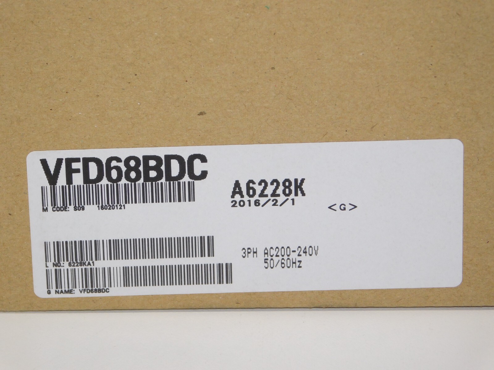 New Johnson Controls VFD68BDC Variable Frequency AC Drive 230 VAC 0.4 kW 0.5 hp