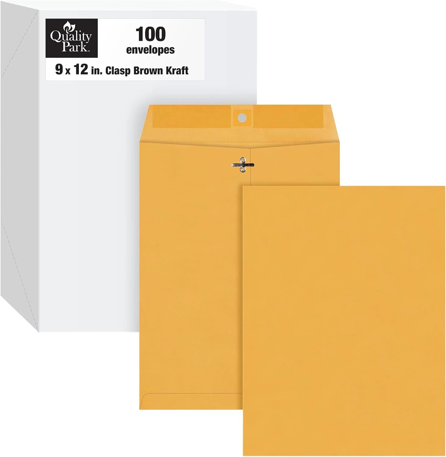 100 Pcs CLASP ENVELOPES 9×12 28lb Kraft Shipping Mailing Gummed Business Manila