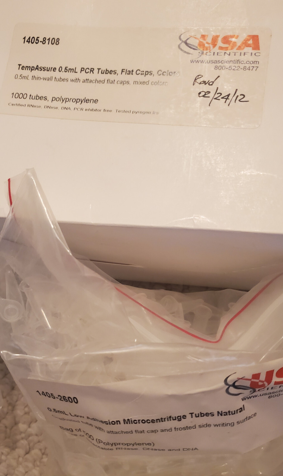 Microcentrifuge Tubes – 1.5ml, 0.5ml, 0.4ml + 0.5 ml PCR Tubes.