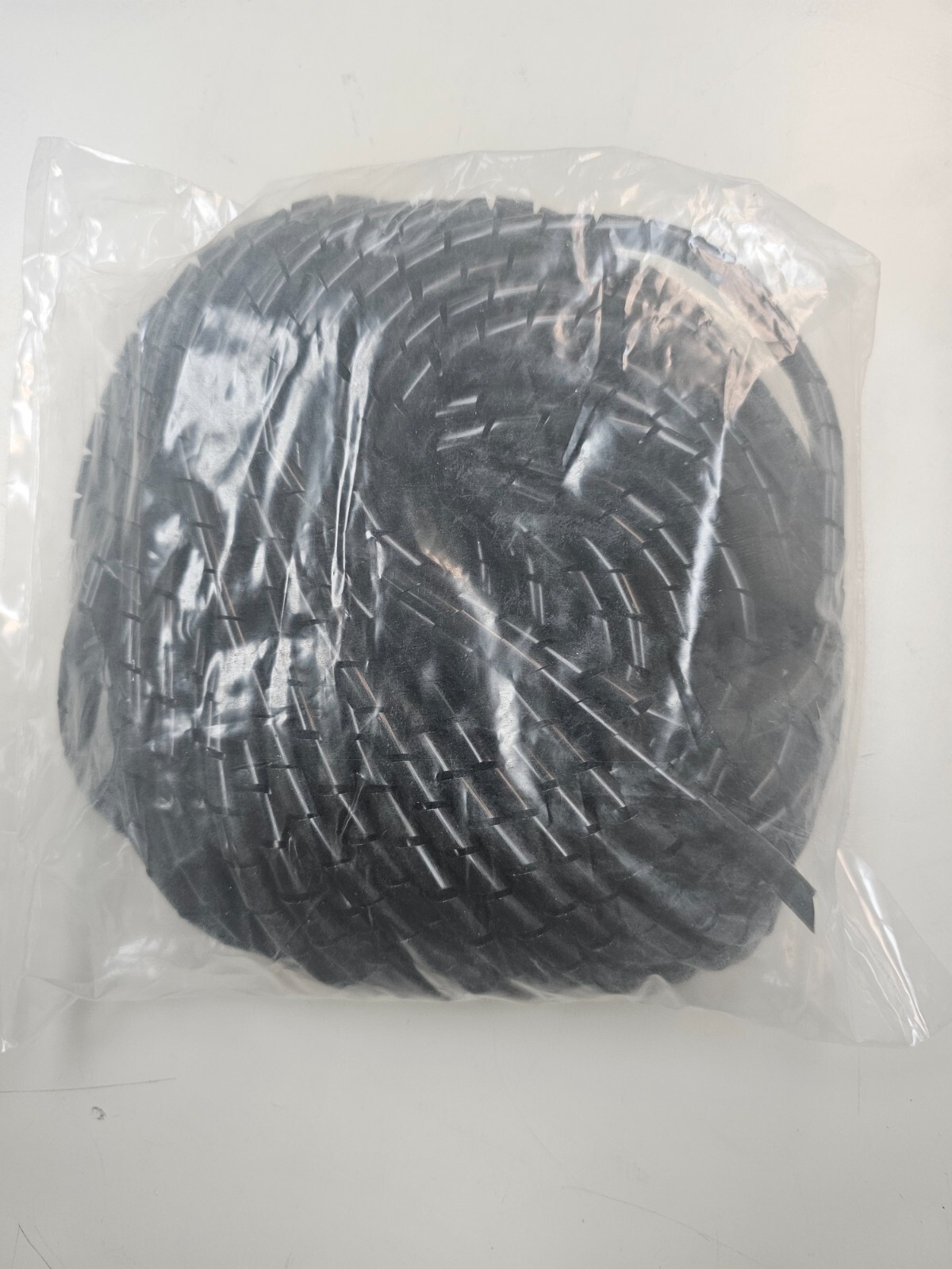 3/8″ (10mm) Diameter x 45 ft lg Spiral Cable protective wrap sheath 20mil black