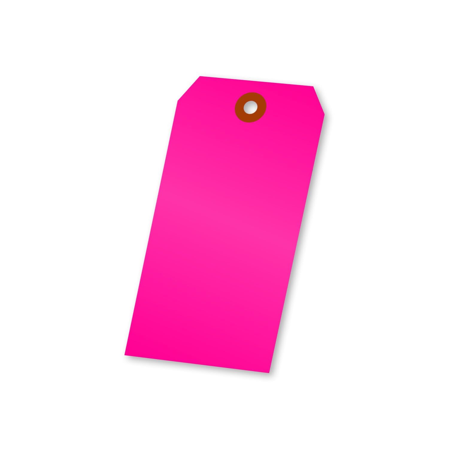 Fluorescent Pink Blank Tags with Pre-Punched Hole – 100-Pack 4.75″ x 2.375″ S…