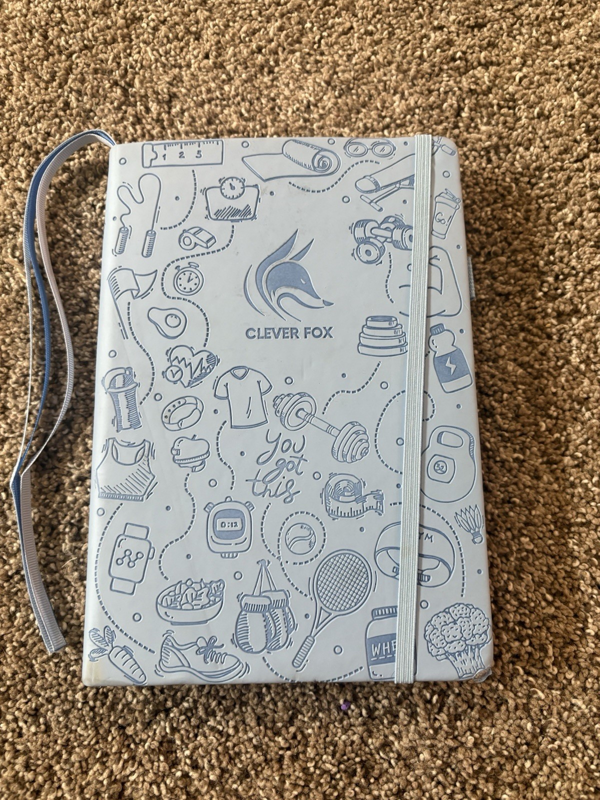 Clever Fox Planner Premium Edition Weekly Monthly 8.5” X 5.75” Undated Blue