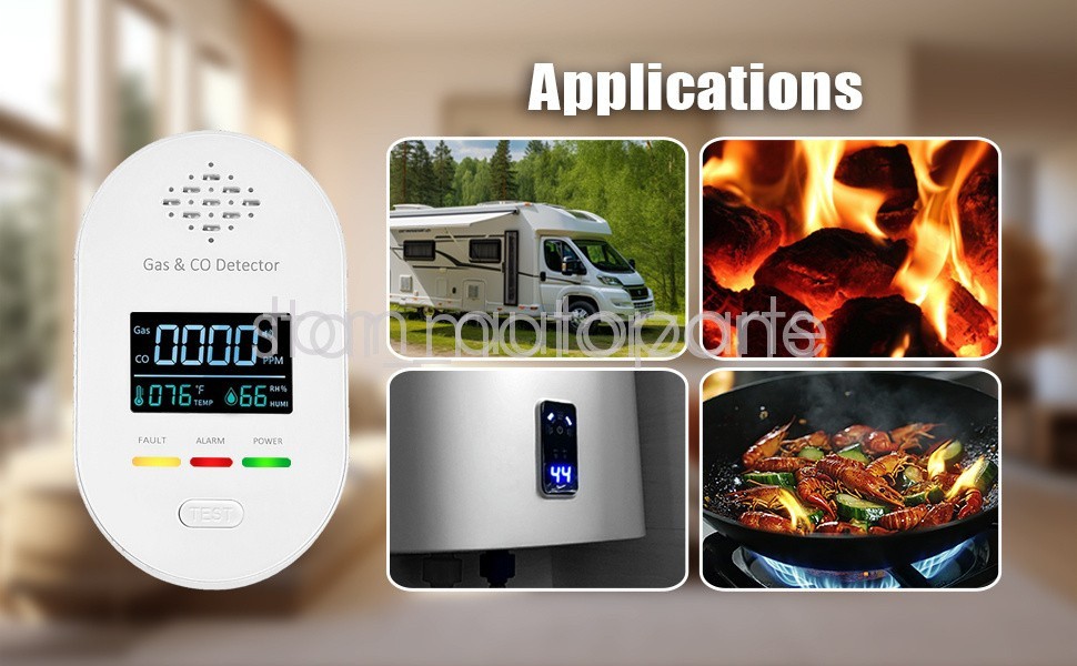 10-Pack Digital Gas Leak Detector Alarm Sensor Propane Butane Methane Catch