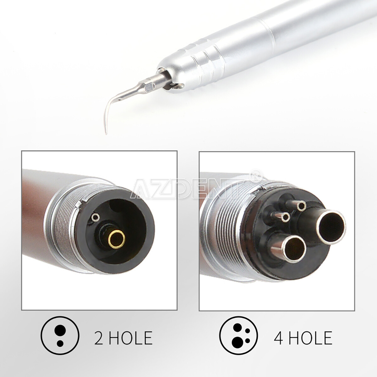 AZDENT Dental Ultrasonic Air Perio Scaler Handpiece Sonic Scaler 2 Hole/4Hole