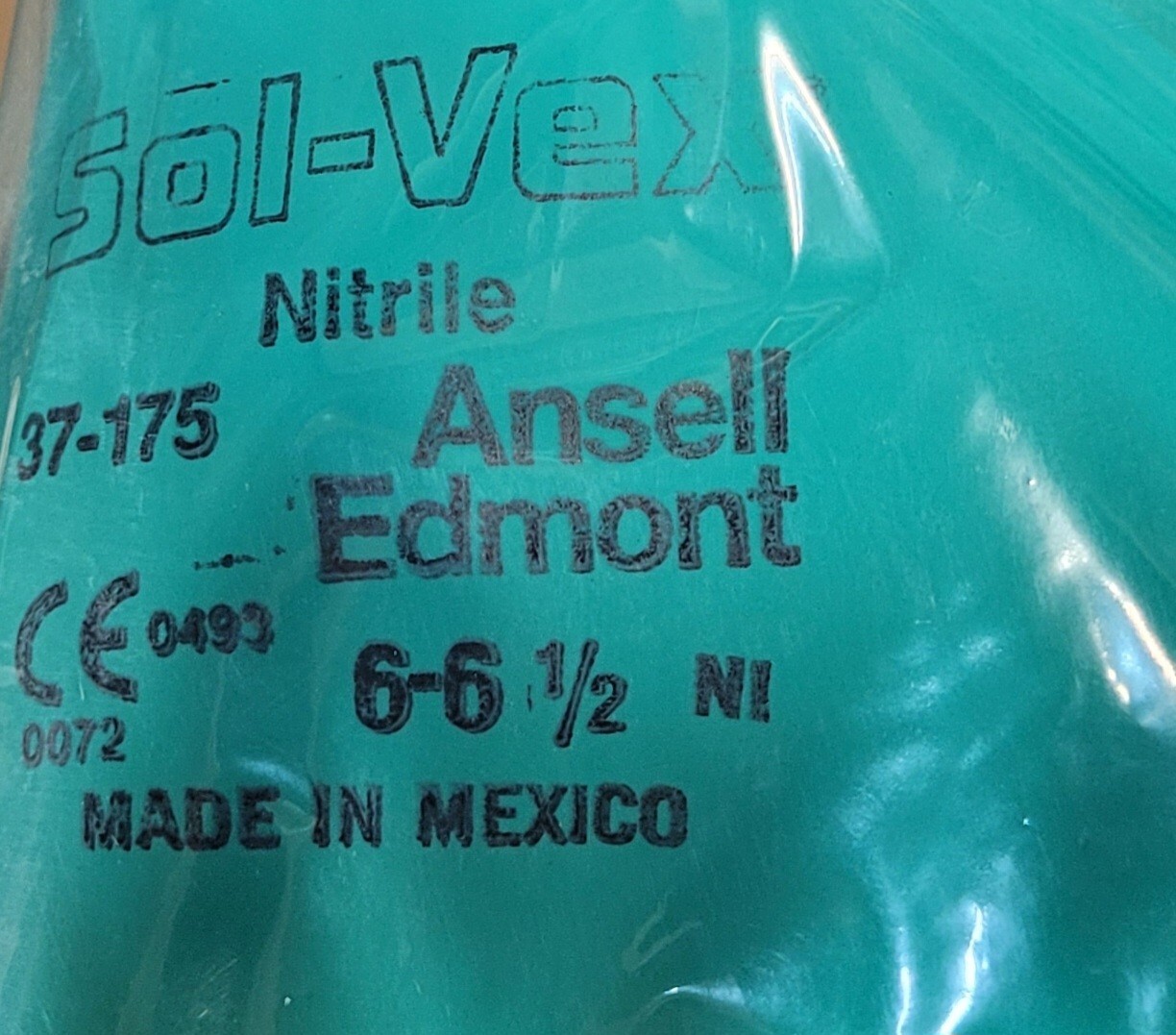 3 Pair ANSELL SOL-VEX 12″ Chemical Resistant Gloves, Nitrile SZ 6-6-1/2 (XS)