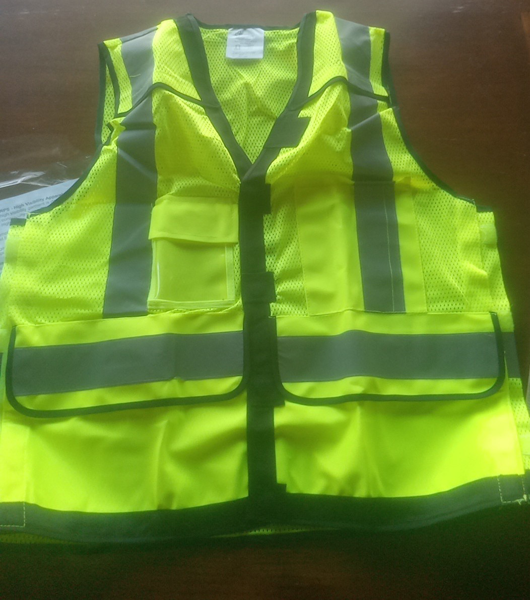High Visibility Reflective ANSI ISEA 107-2015 Class 2 Mesh Safety Vest 8-Reg 1-S
