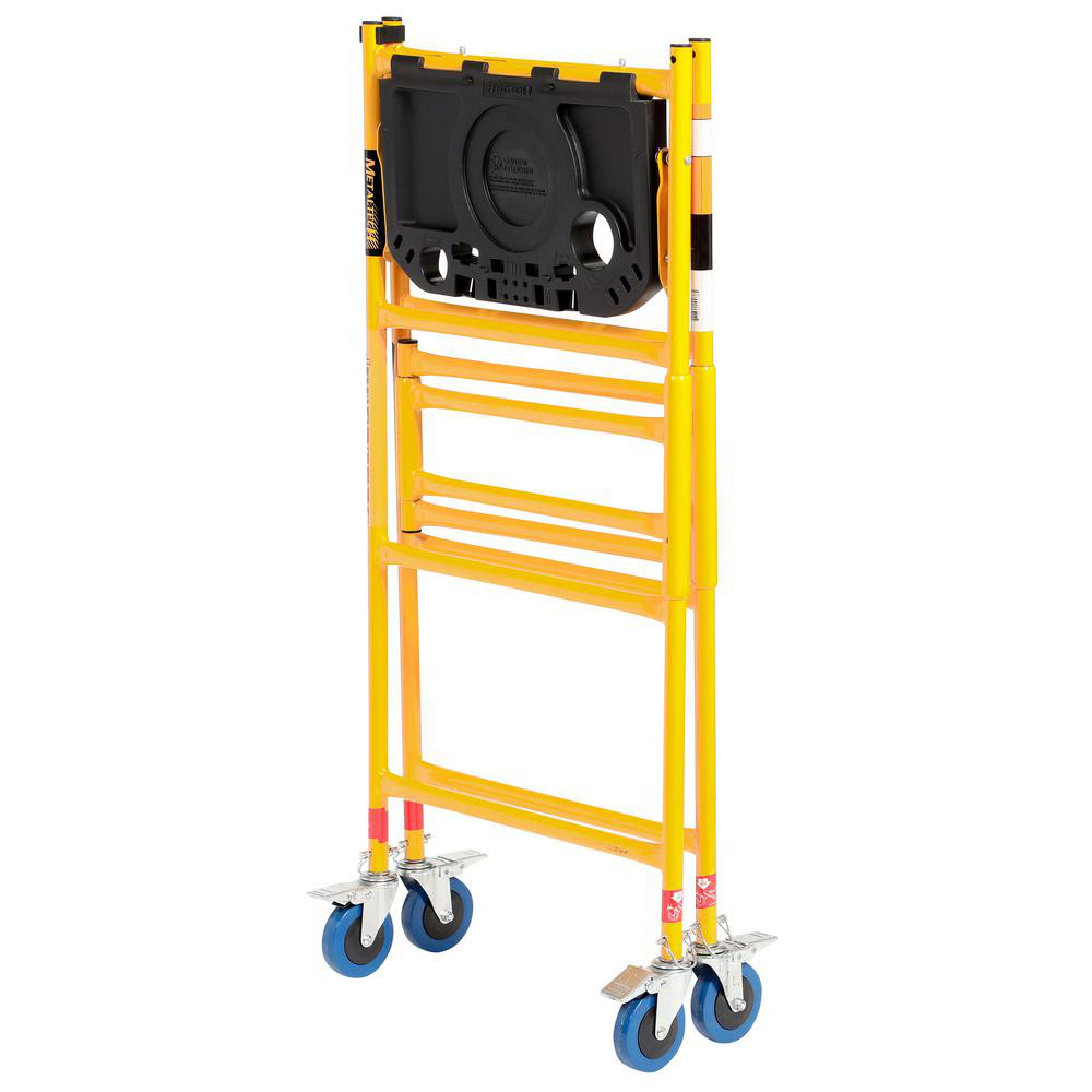 4 Ft. X 4 Ft. X 2 Ft. Mini Rolling Scaffold 500 Lb. Load Capacity With Tool Shel