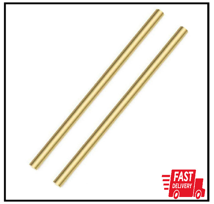 2PCS 1/2 inch Solid Round Brass Rod Lathe Bar Stock Kit for DIY Craft Tool