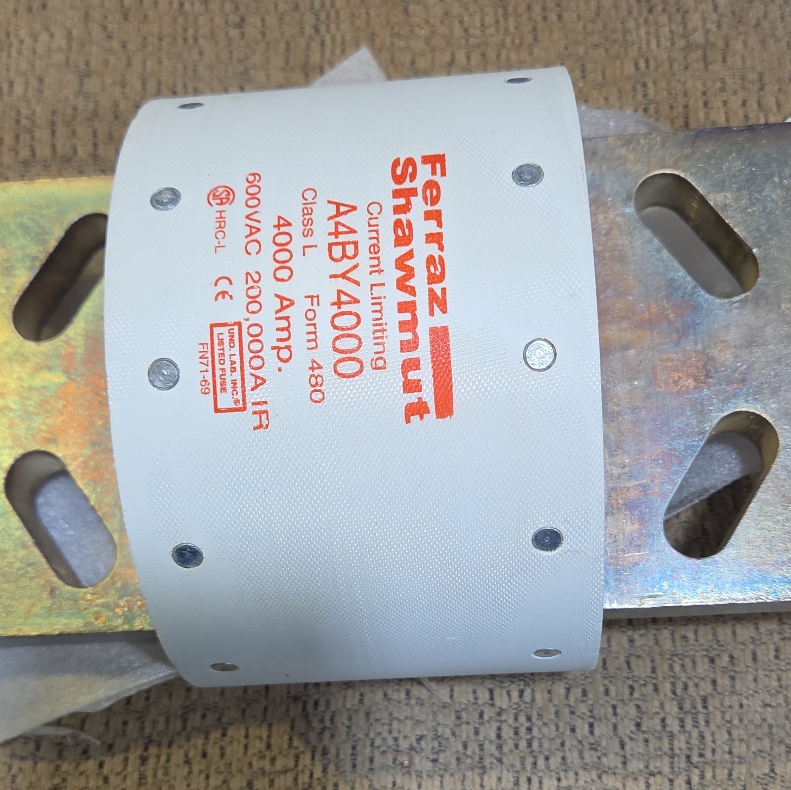 Ferraz Shawmut A4BY4000 Class L Current-Limiting HRC Cartridge Fuse 4000A 600VAC