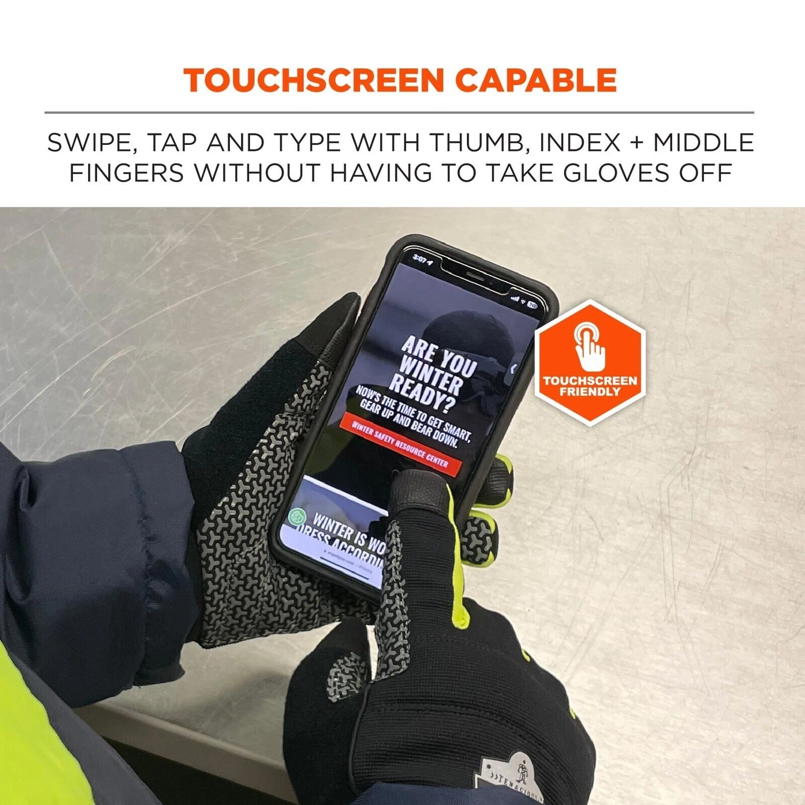 ProFlex 850 Insulated Freezer Touchscreen Work Glove – Small, Large, 2XL