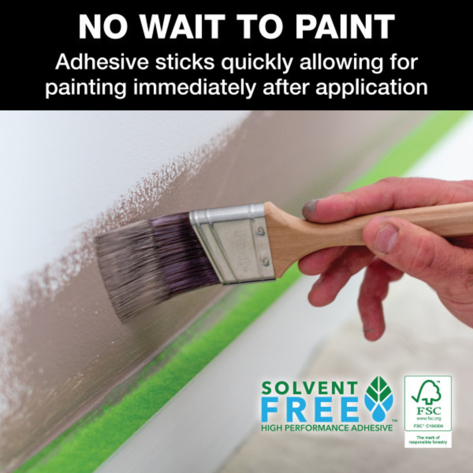 FrogTape Multi-Surface Painters Tape [Medium Adhesion]: 1.41 in. x 60 yds. Green