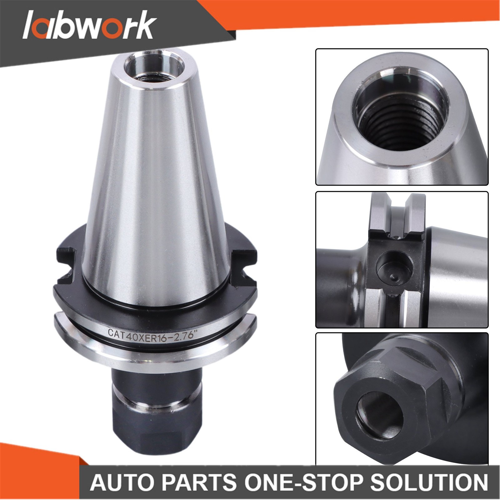 Labwork 10× CAT40-ER16 Collet Chuck 70mm 2.76″ G2.5 20000RPM CNC Milling Tool