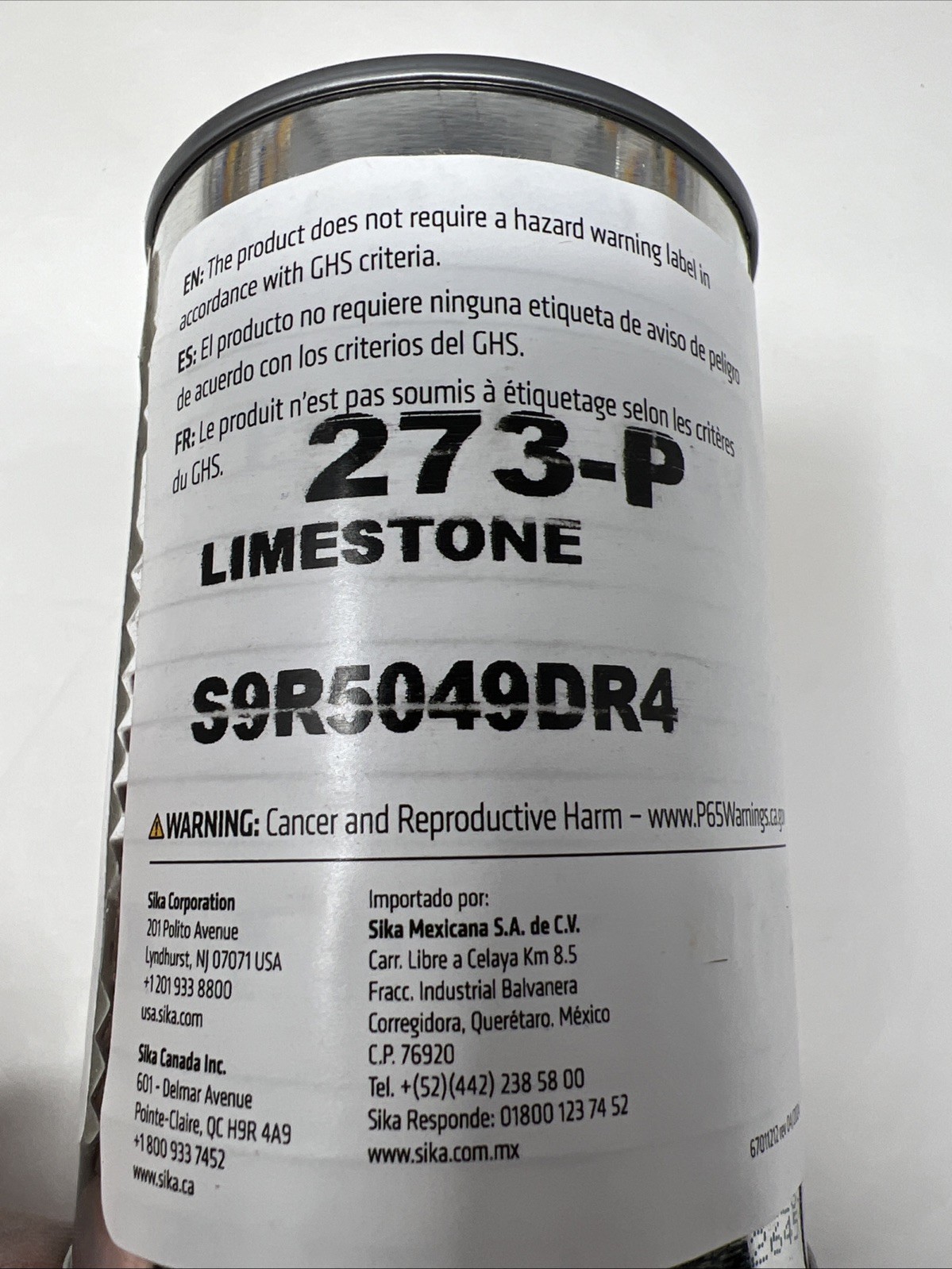 Sikaflex 900 Color Pack 273-P, Limestone, 10.5oz Cans ( Lot of 45x Cans)