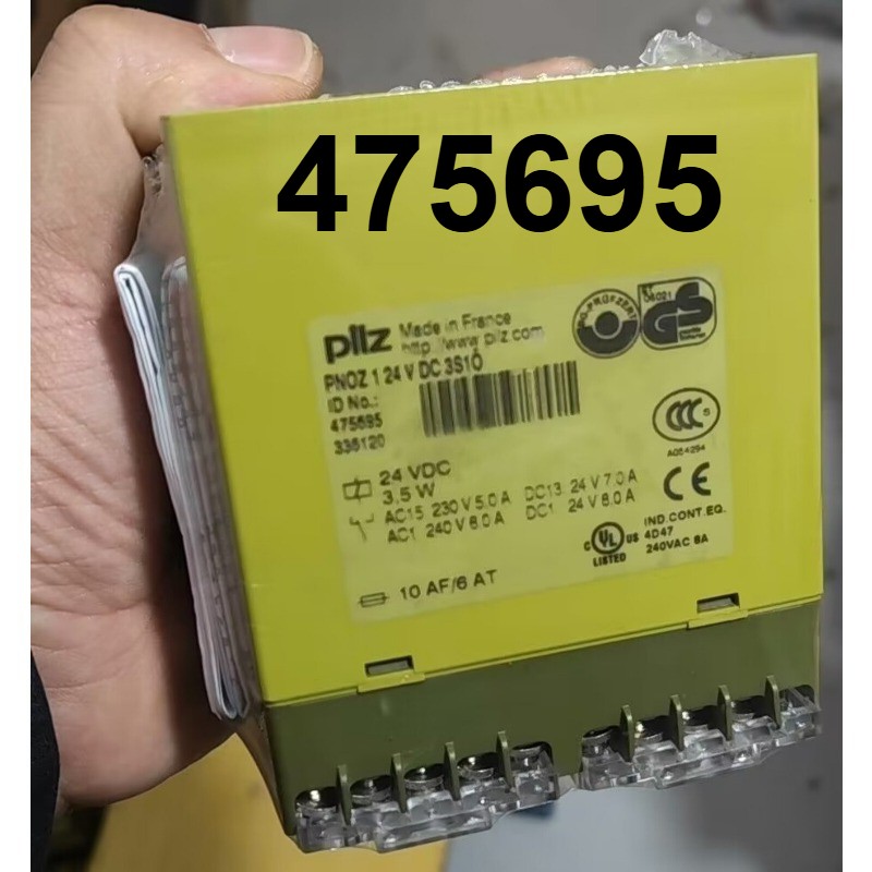 1 PCS Original New Pilz 475695 PNOZ 1 24VDC 3S10 Safety Relay Industrial Module