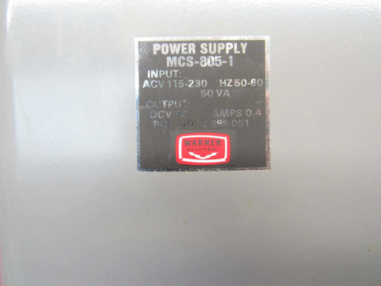 NSO WARNER ELECTRIC MCS-805-1,2 115-230V Controller Power Supply