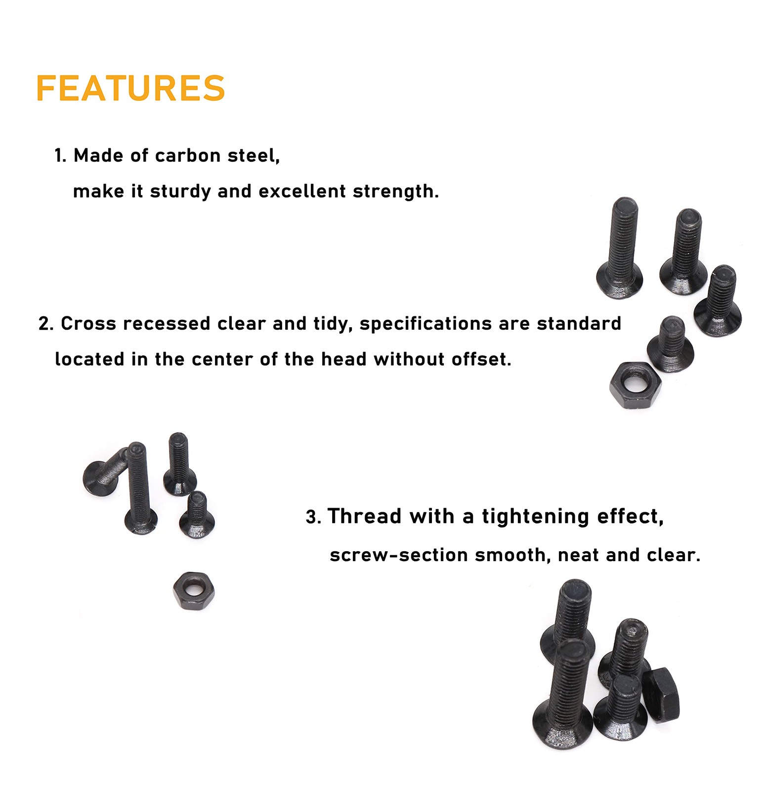 binifiMux M3 Screws Kit, 360pcs (7 Sizes) M3-0.5mm Black One Size,