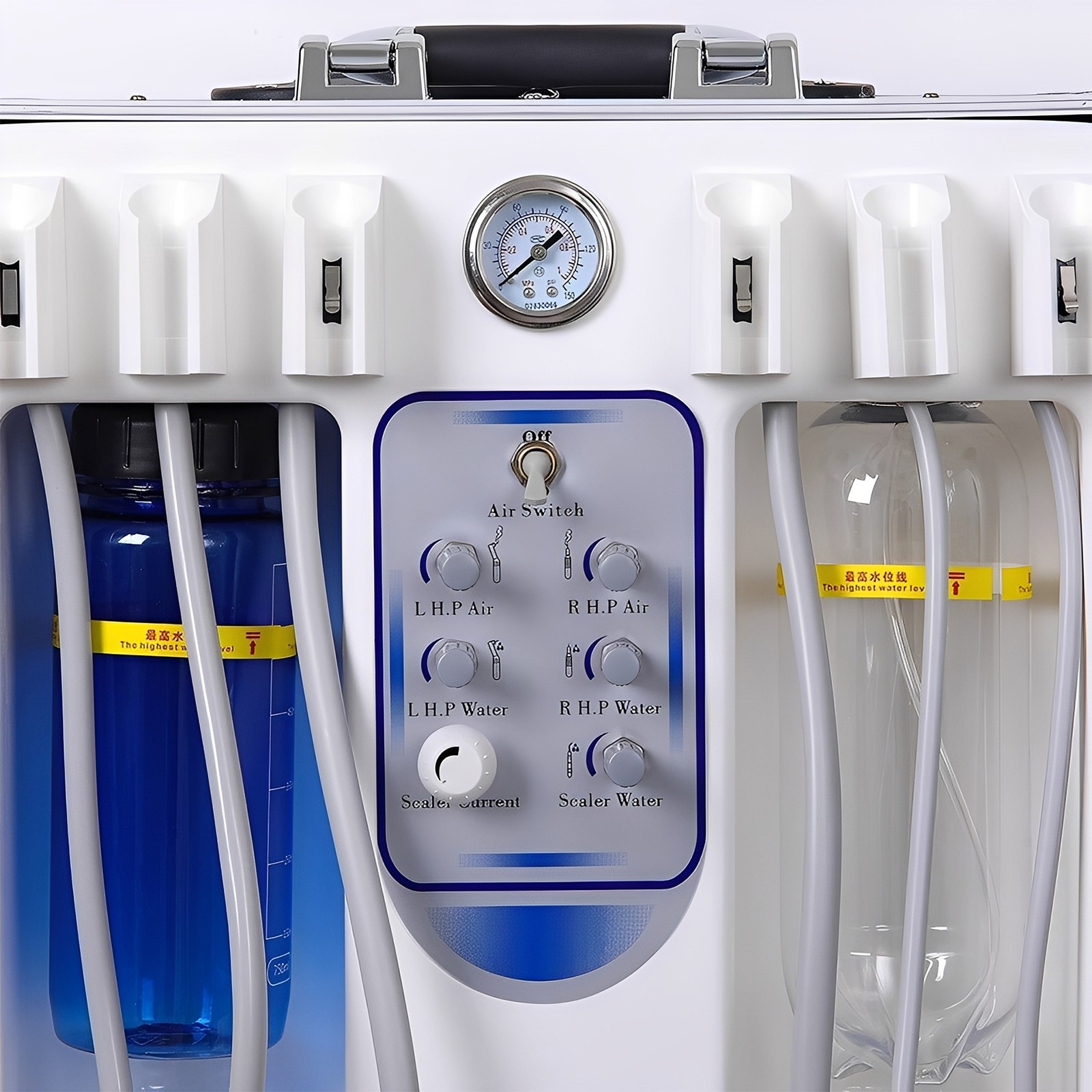 Portable Mobile Dental Delivery Unit System Cart with Air Compressor Suction 4H