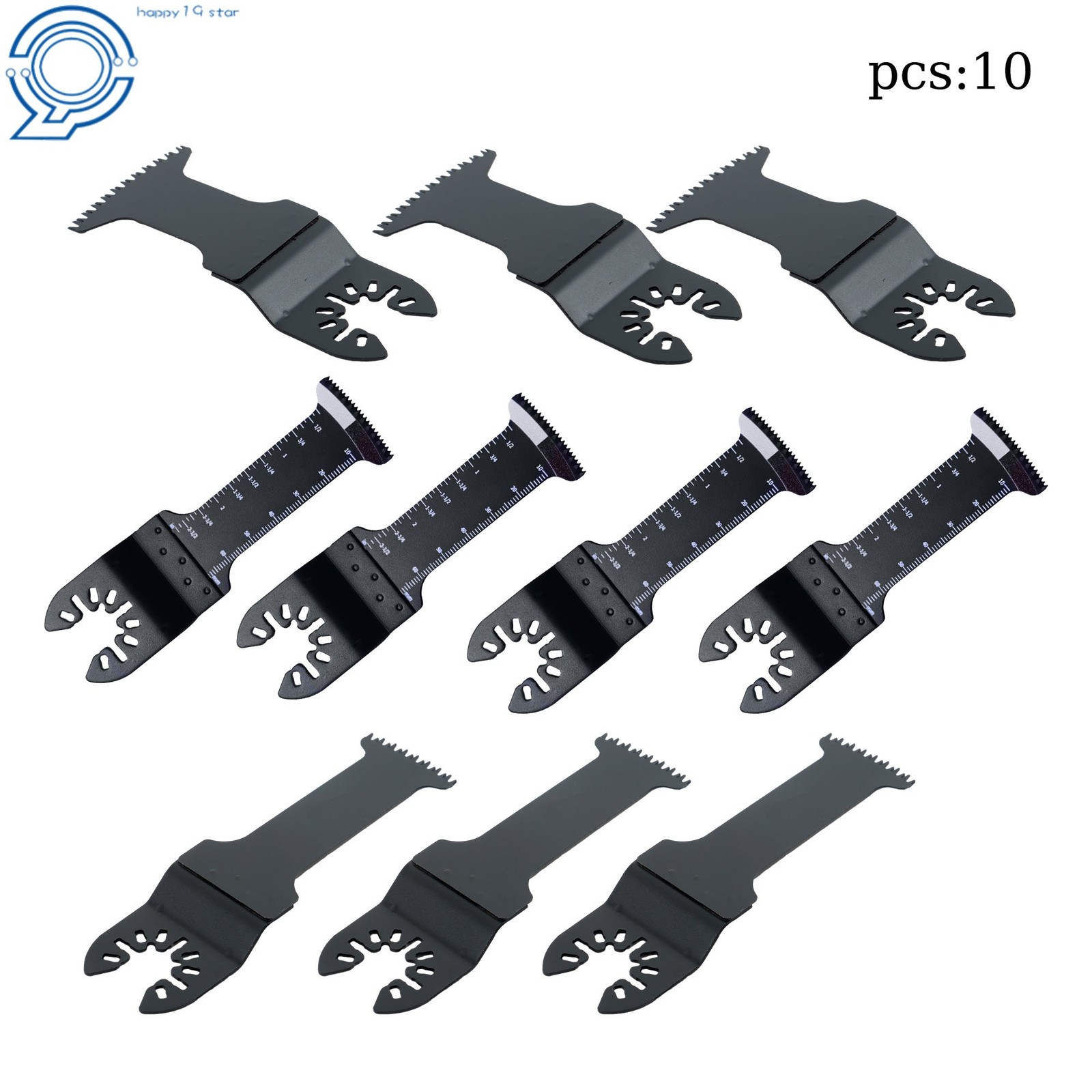 EXTENDED 10PIECES JAPANESE TOOTH OSCILLATING BLADES MULTI TOOL BLADES KIT