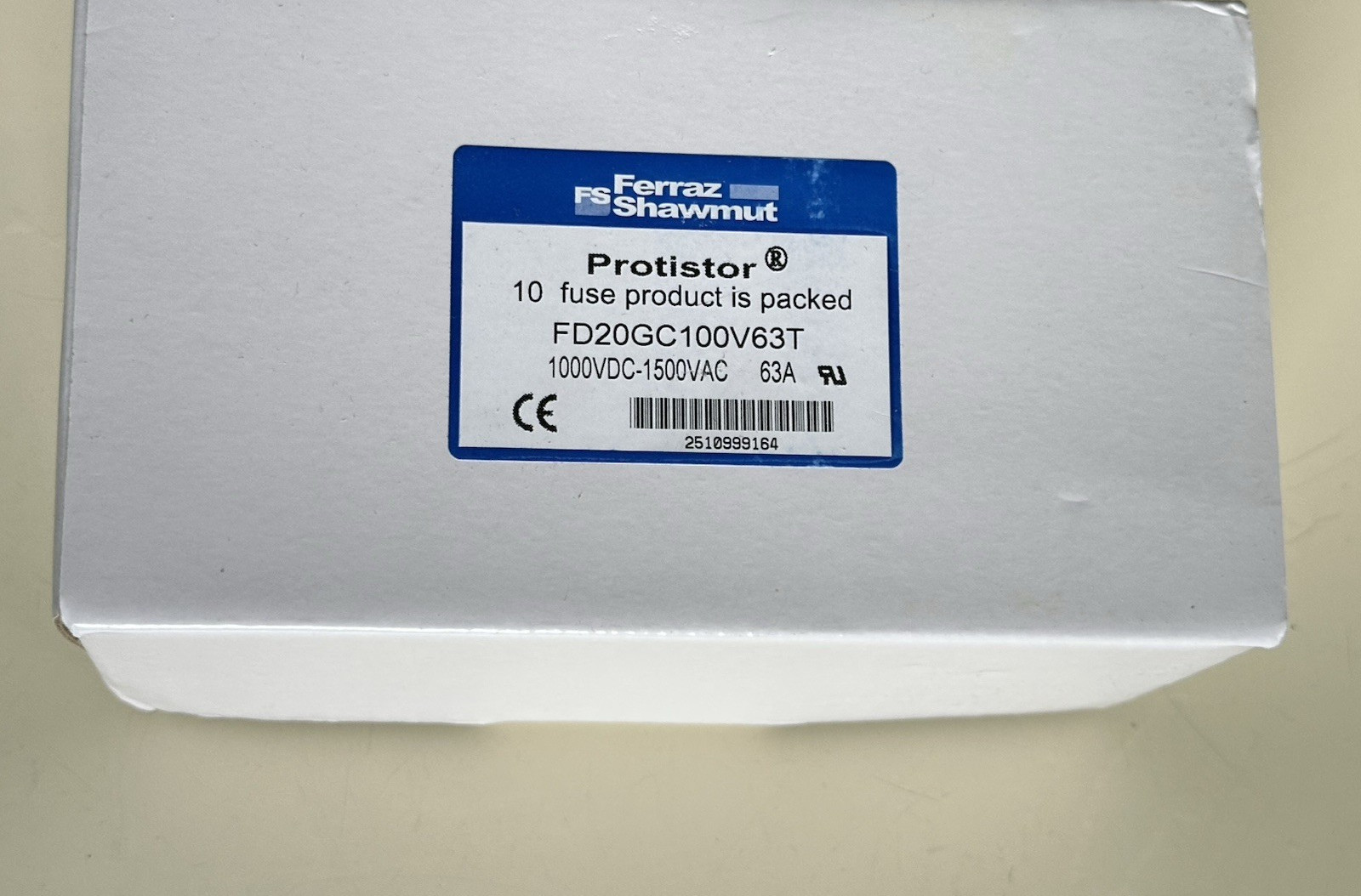 10 PCS Ferraz Shawmut Protistor FD20GC100V50T Fuse 1000VDC-1500VAC 50A NEW INBOX