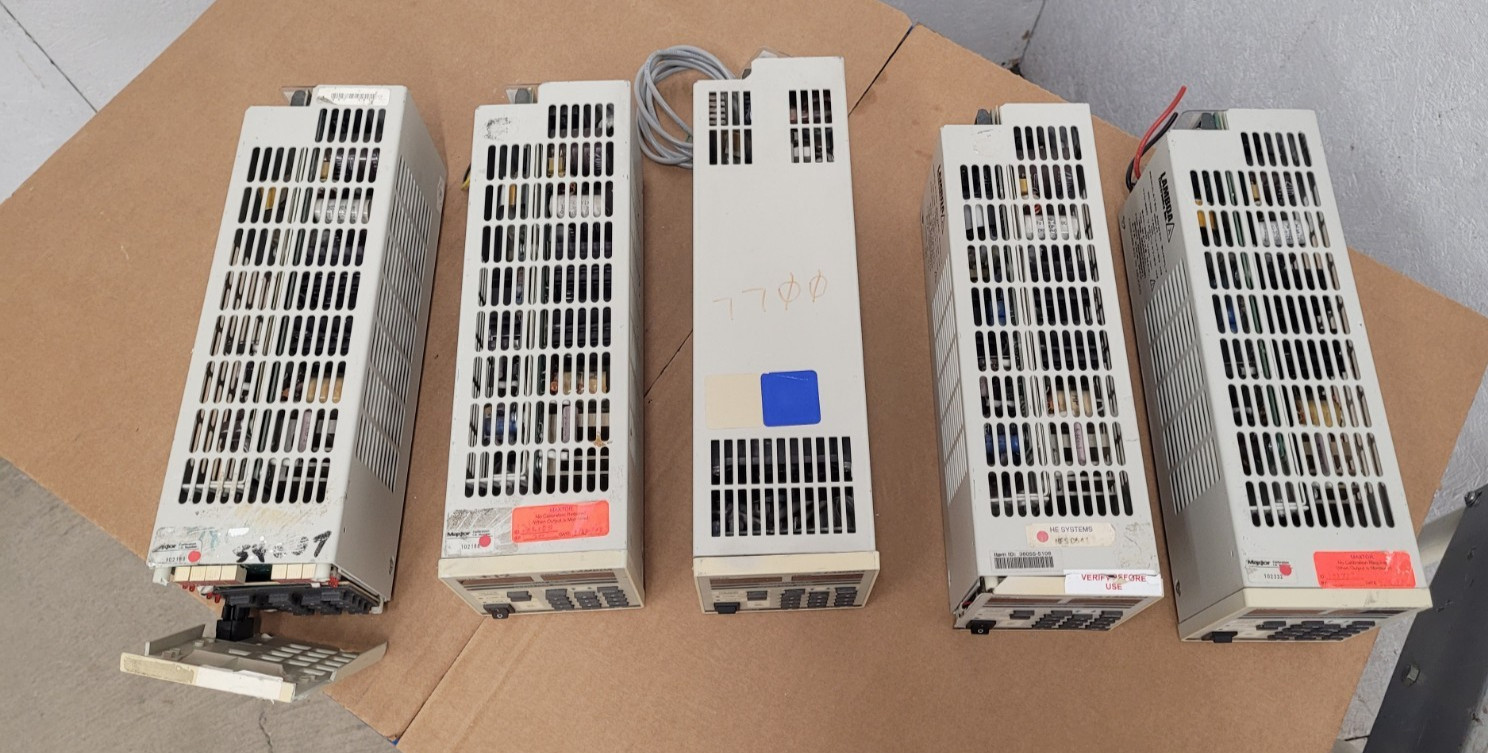 Lot of 5 Lambda Regulated DC Power Supply LLS5008, 0-8V 10A For Parts or Repair