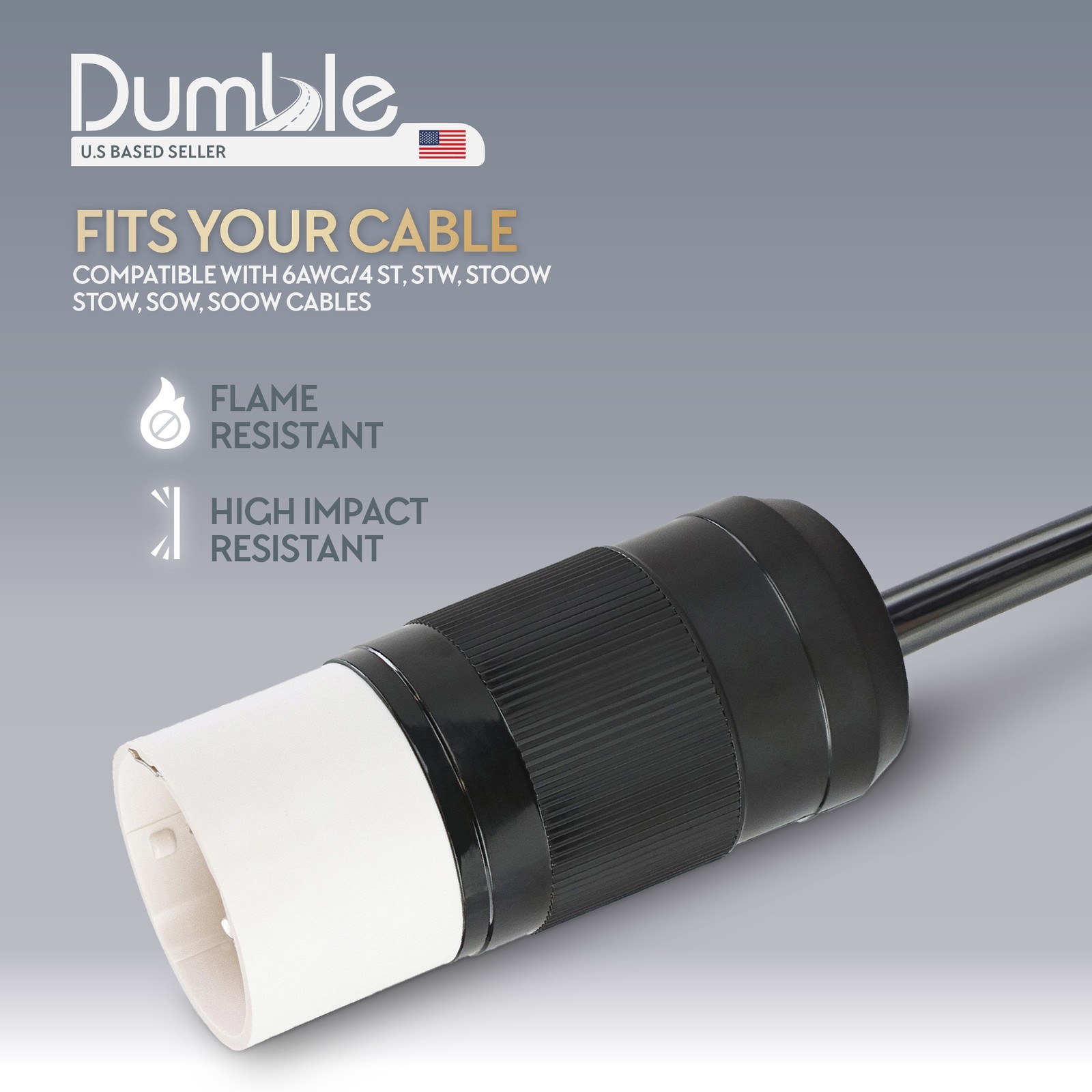 Dumble Generator Plug Lock SS2-50P, 50 Amp, ETL Listed Connector