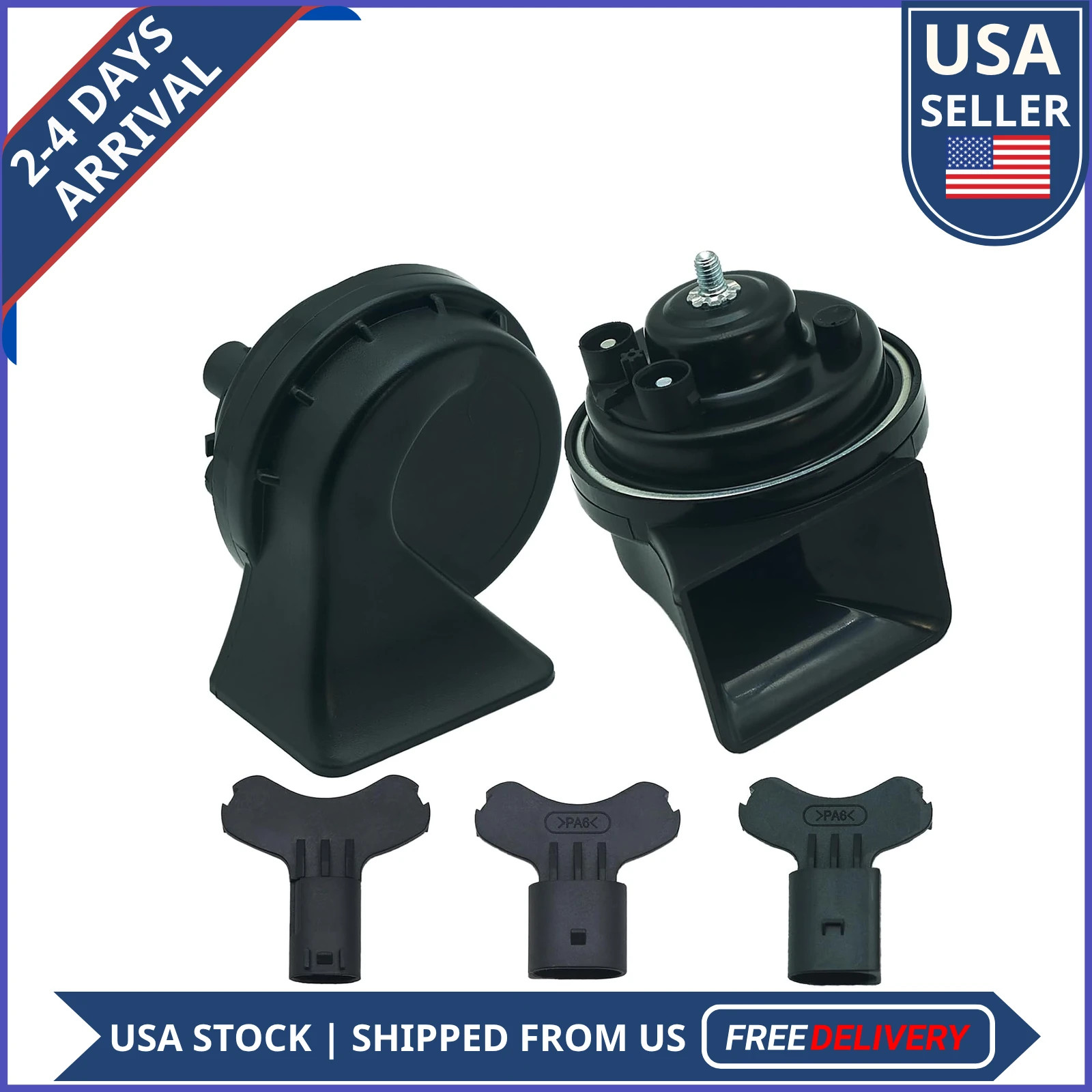 Dual Horn Upgrade Kit for Honda Civic Fit CR-Z Element Insight 1-Pin Harness