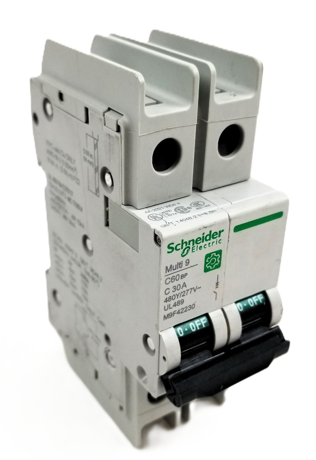 Schneider M9F42230 Mini Circuit Breaker Multi9 C60BP, 2P, 30A, C curve, 10kA NEW