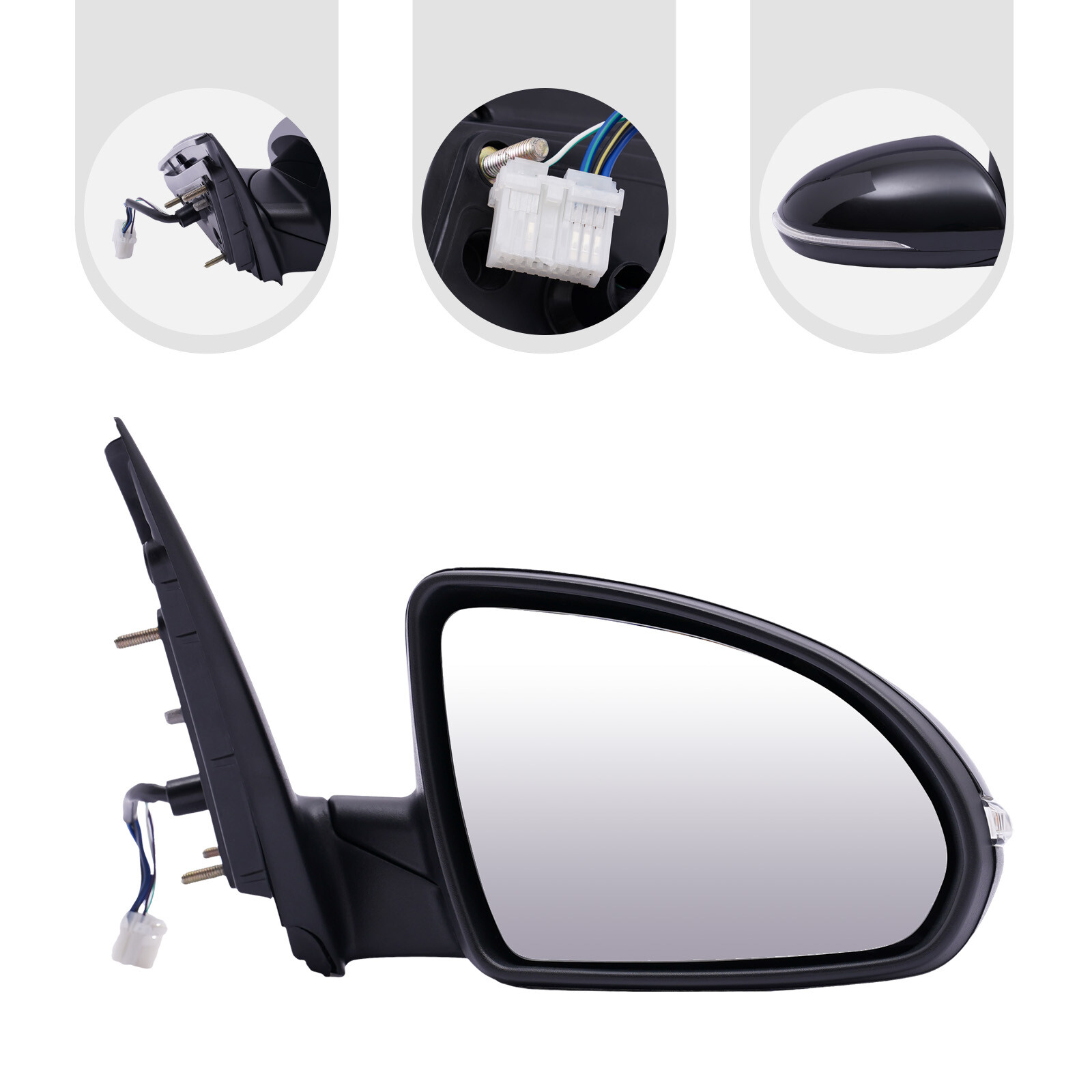 Right Side Rearview Mirror Passenger Side Mirror For 2016-2018 Kia Optima