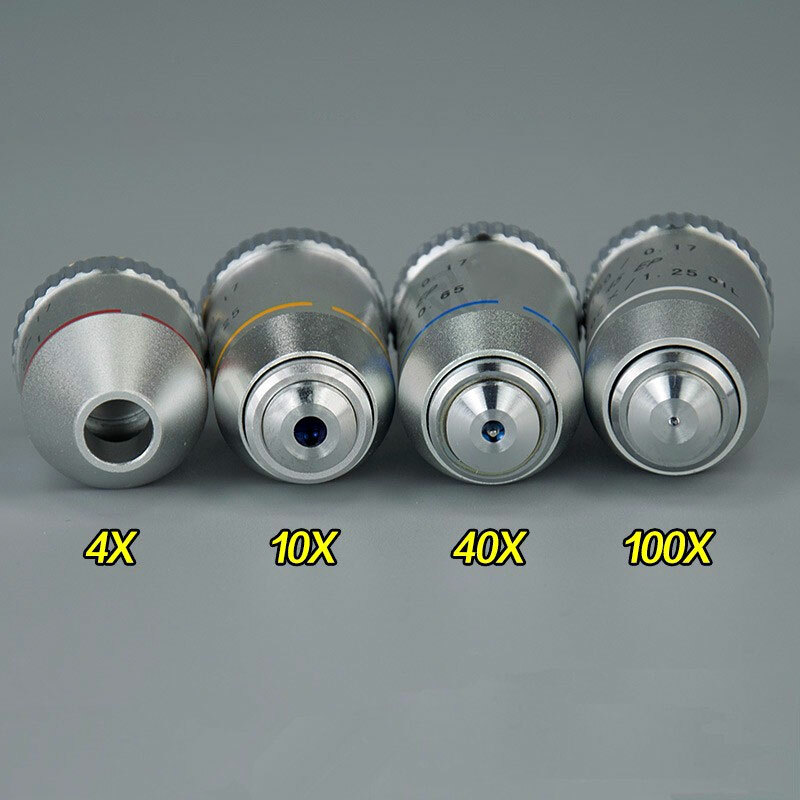 4X 10X 40X 100X Semi Plan Achromatic Objective Lens for Biological Microscope