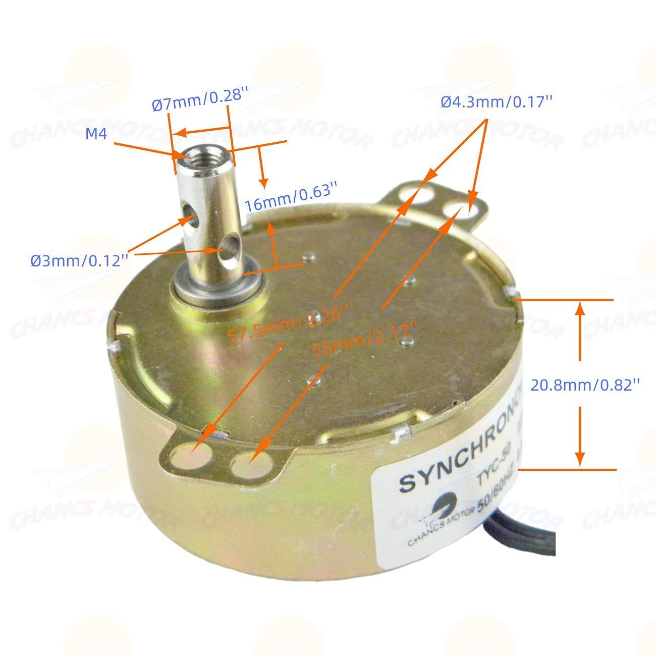Low Noise AC 110V Synchronous Gear Motor 2.5/3RPM for Versatile Applications