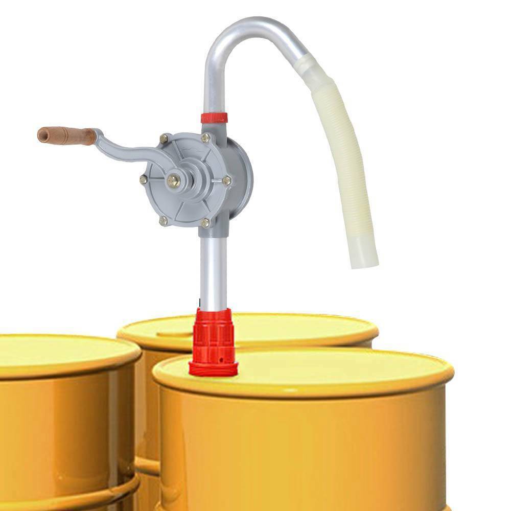 50″ Manual Hand Crank Pump Oil Fuel Transfer Suction Drum Barrel 55 Gallon