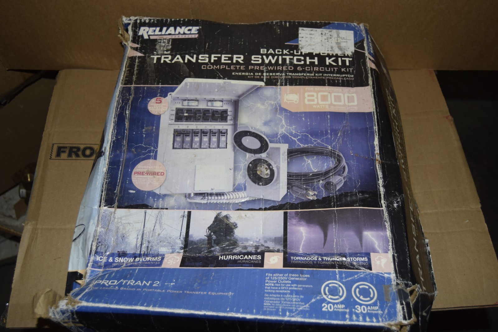 New! Reliance Controls 306LRK 30-Amp 240-Volt Generator Power Transfer Kit *READ