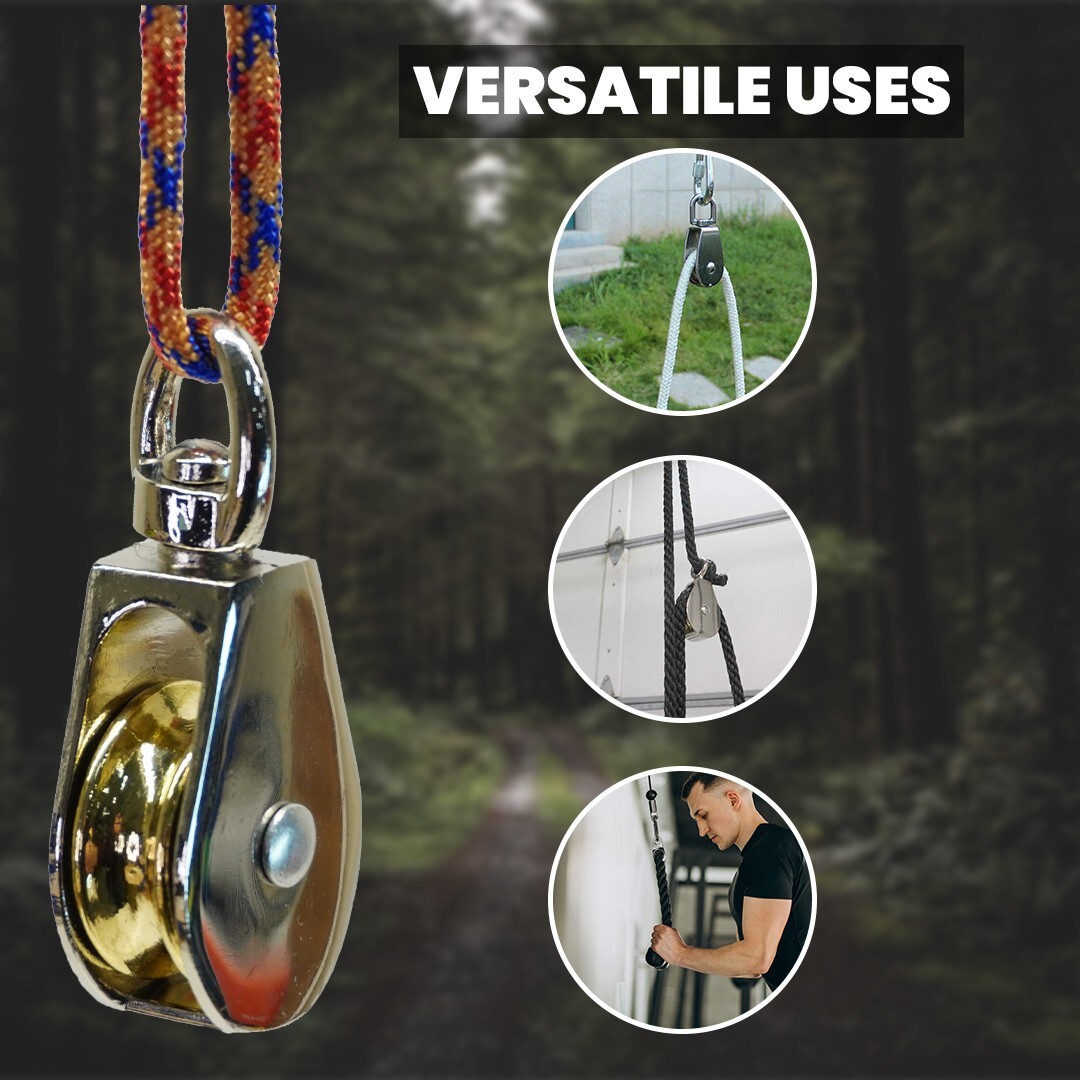 Light Duty Pulley – Durable Design for Lifting, Hanging Wire and Rope (2 Pack)