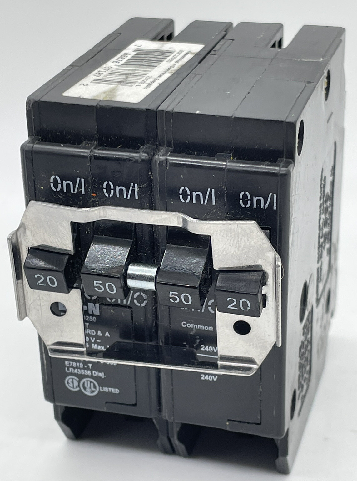 EATON BQC220250 Quad 20/50A Circuit Breaker 2P 20A & 2P 50A **PRE-OWNED**