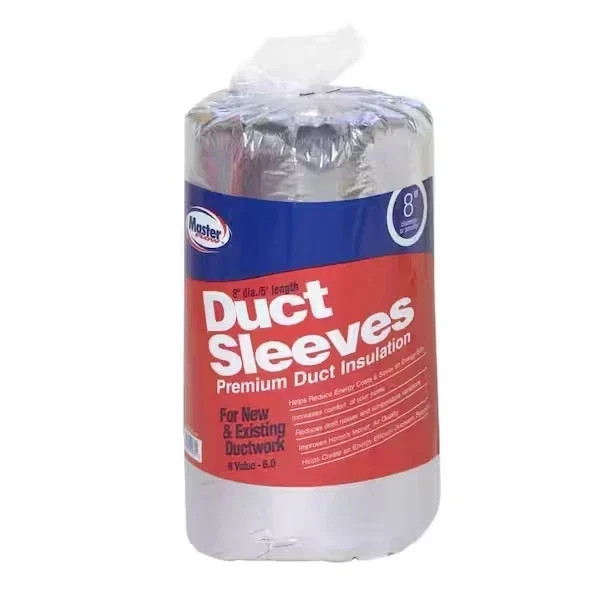 Master Flow 8 In. x 5 ft. R-6 Ductwork Insulation Sleeve R8 – Free Shipping