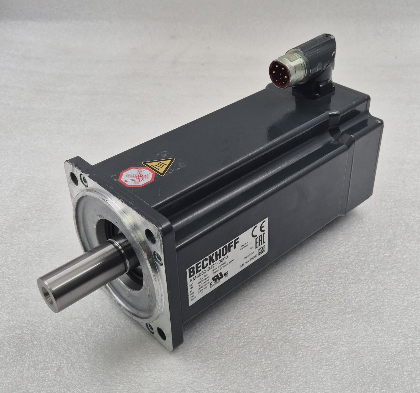 BECKHOFF AM8052-0J21-0000 Servo Motor 4000rpm 2.89kW 24VDC