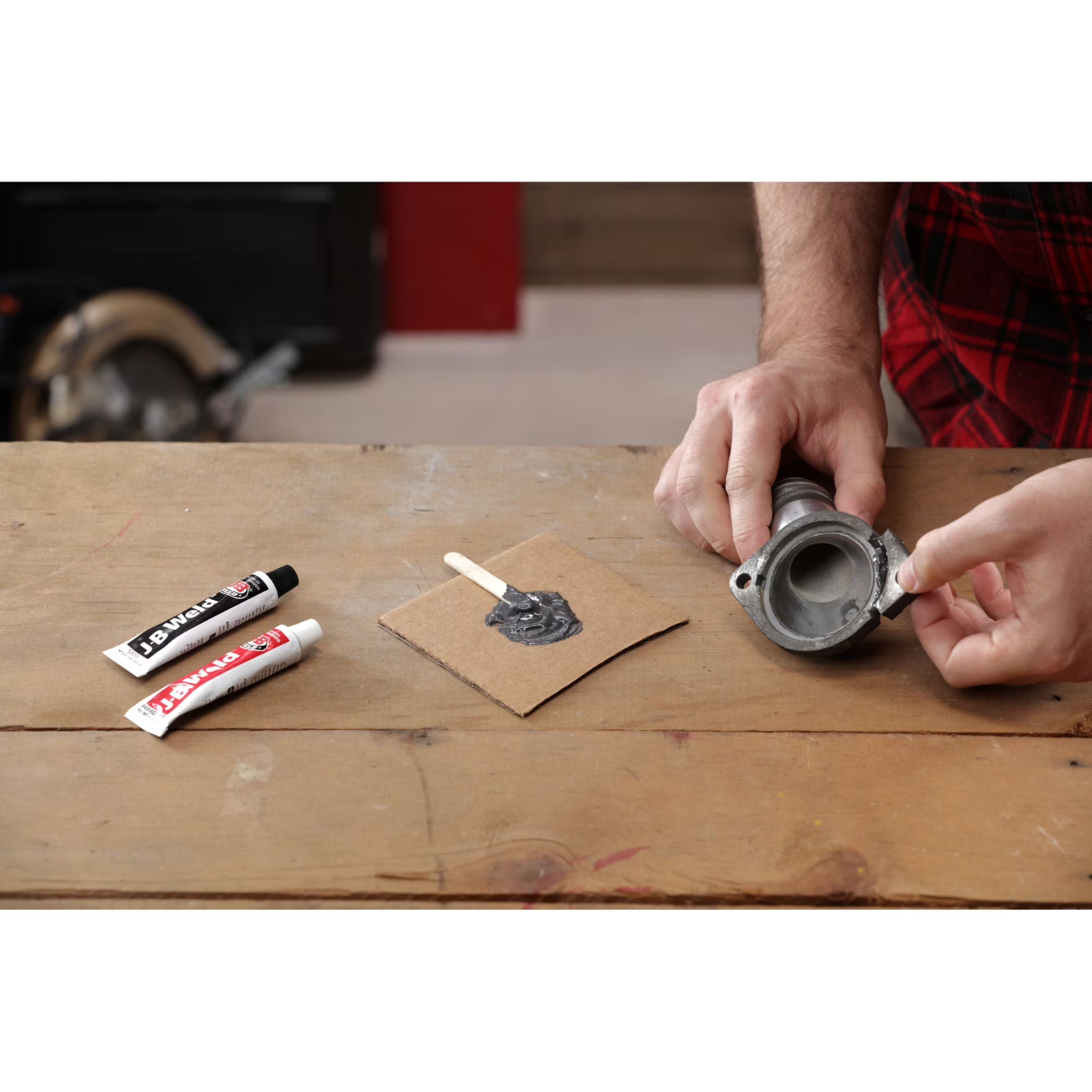 Strongest Metal Steel Aluminum Bond Adhesive Cold Weld Reinforced Epoxy Glue 2oz