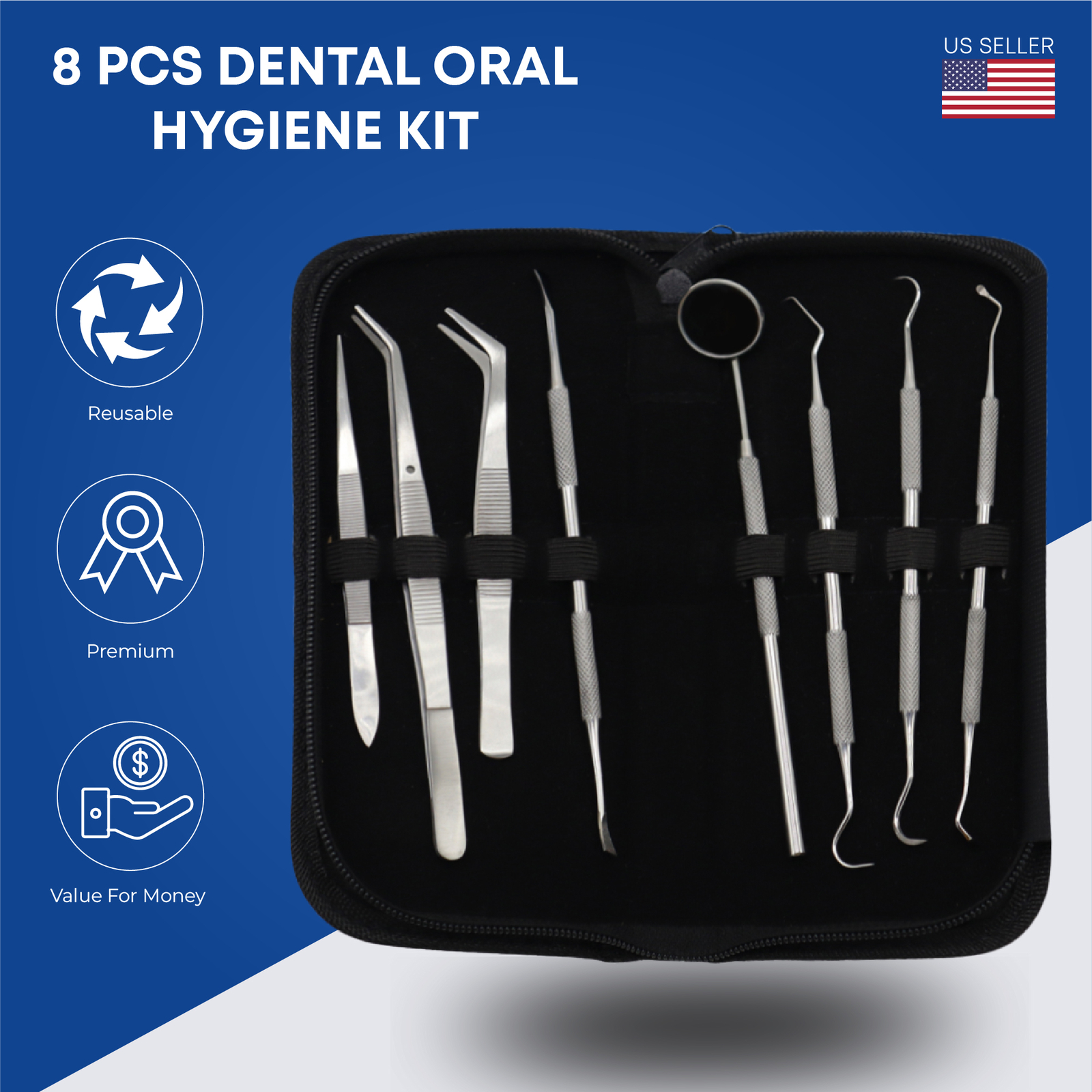 Dental Hygiene kit Dental tool Set Cleaning Kit Dental Oral Cleaning Probe Set